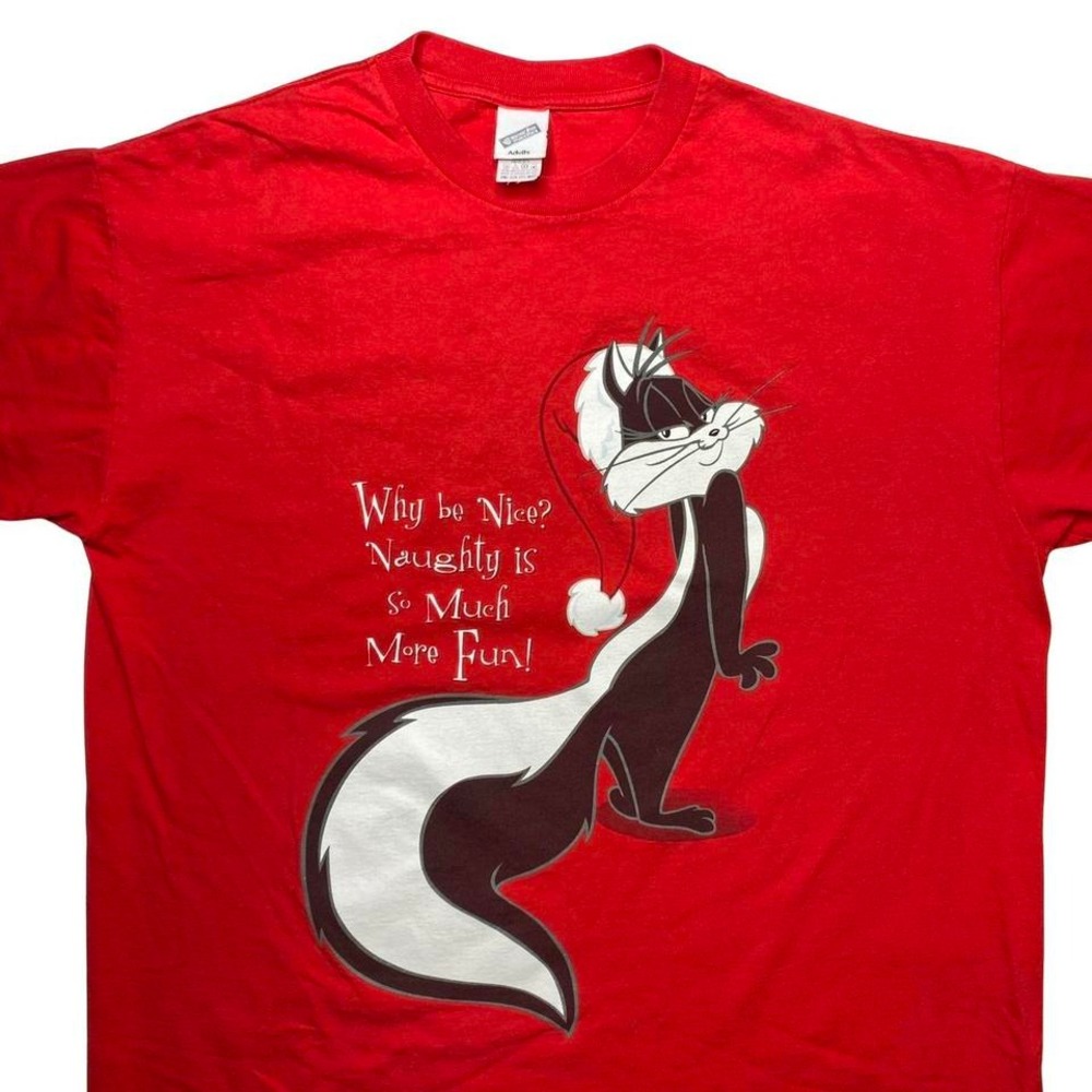 Vintage 90s Warner Bros Looney Tunes Pepé Le Pew naughty sleep shirt